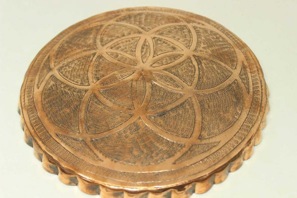 Bakır Yaşam Tohumu El Yapımı Grid - Dekorasyonluk - Koleksiyonluk - Resim 3