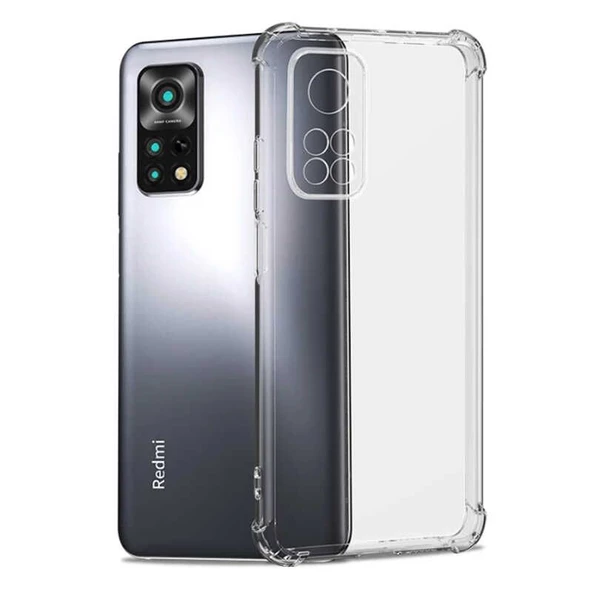 Gpack Xiaomi Redmi Note 11 Pro Kılıf AntiShock Kamera Korumalı Sİlikon  Nano Glass