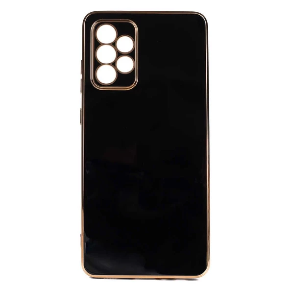 Gpack Samsung Galaxy A13 4G Kılıf Bark Parlak Silikon Renkli Kenarları Rose