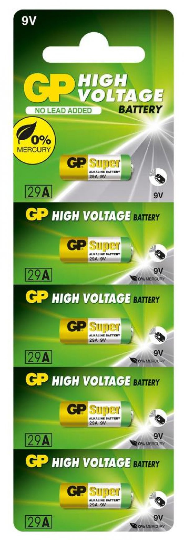 GP GP29A-C5 29A 9V Alkalin Spesifik Pil 5'li Paket