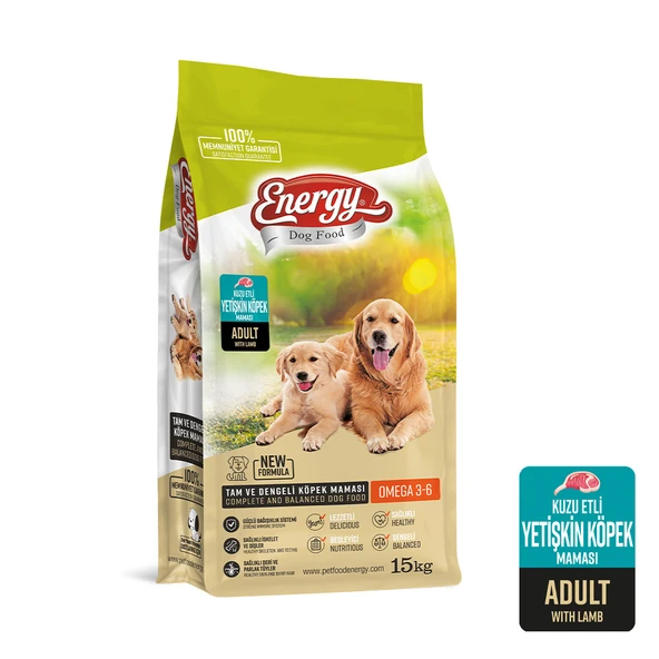 Dog Food Energy 15 kg Kuzu Etli Yetişkin Köpek Maması - Resim 1