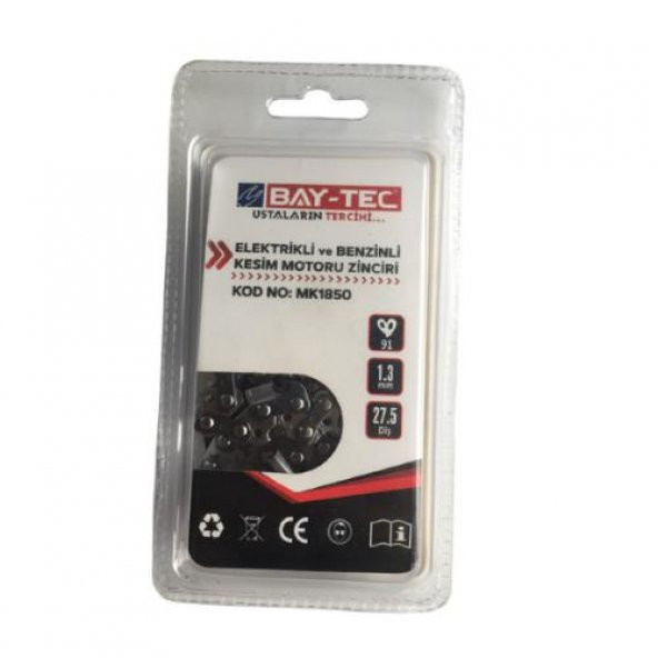 Bay-Tec MK1850 Elektrikli ve Benzinli Kesim Motoru Zinciri 27.5 - 3