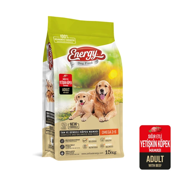 Dog Food Energy 15 kg Sığır Etli Yetişkin Köpek Maması - Resim 1