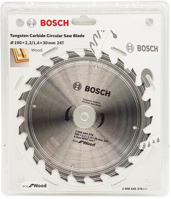 Bosch Eco For Daire Testere Sunta Kesme Bıçağı 190mmx 2.2 24Diş - 2