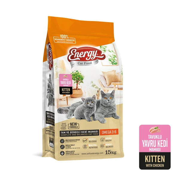 Cat Food Energy 15 kg Tavuklu Yavru Kedi Maması ürün görseli 1