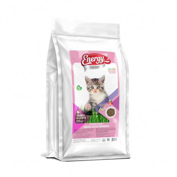 Cat Food Energy 15 kg Tavuklu Yavru Kedi Maması