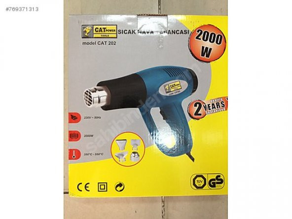 Catpower Cat202 Sıcak Hava Tabancası 2000W + 4 Adet Aksesuarlı - 8