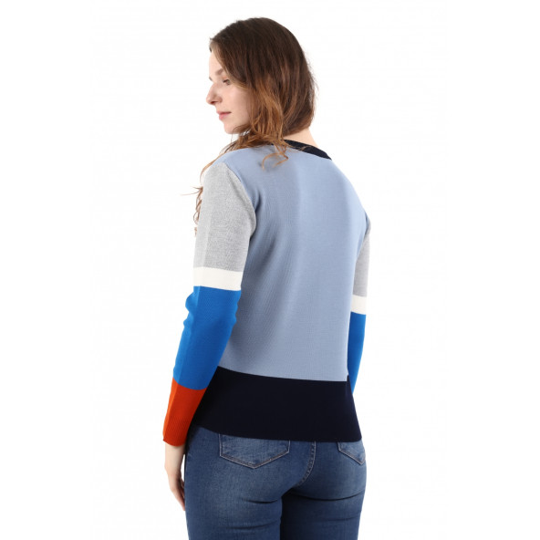 Solo Kadın Yıldız Hot Fixed Triko Örme Hırka A21A017-3 - 2