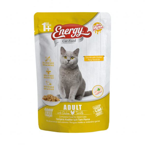 Energy 85 g Tavuklu Yetişkin Yaş Pouch Kedi Maması