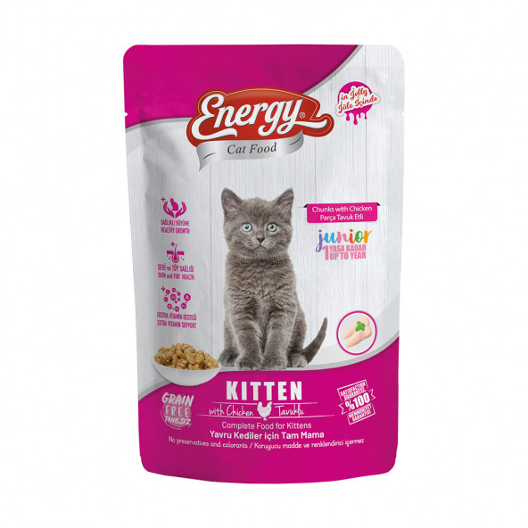 Energy 85 g Tavuklu Yavru Yaş Pouch Kedi Maması