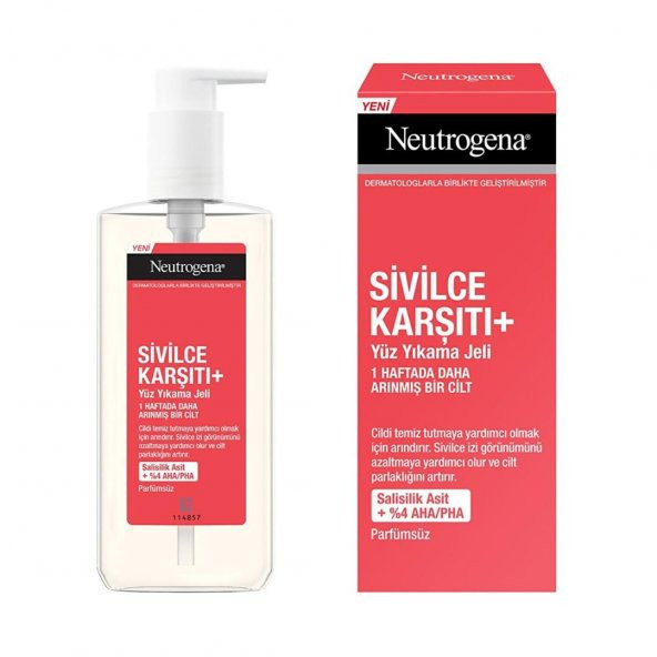Neutrogena Sivilce Karşıtı Yüz Temizleme Jeli Parfümsüz 200 Ml