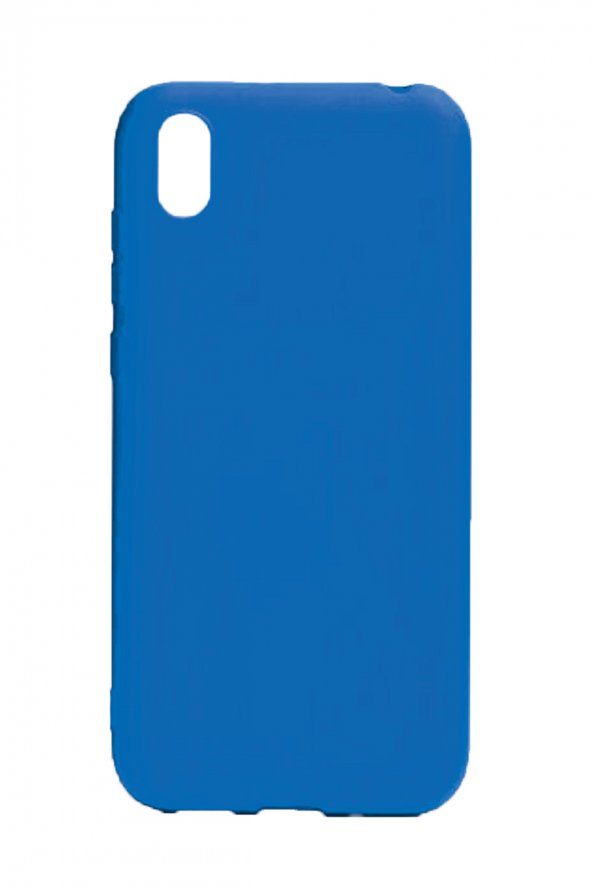 Huawei Y6 2019 Mavi Silikon Rubber Kılıf Arka Kapak - 1