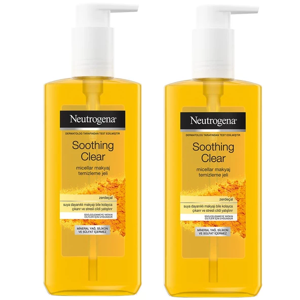 Neutrogena Soothing Clear Micellar Makyaj Temizleme Jeli 200 ml 2 ADET