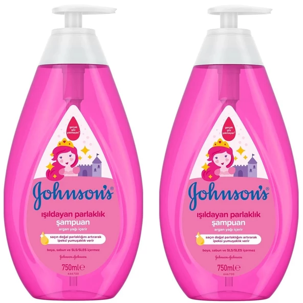 Johnsons Baby Işıldayan Parlaklık Şampuan 750 ml 2 ADET