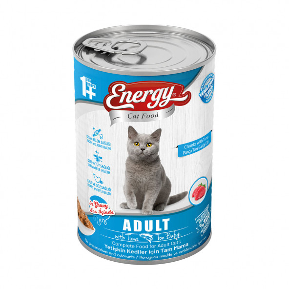 Energy 400 g Ton Balıklı Yetişkin Yaş Konserve Kedi Maması