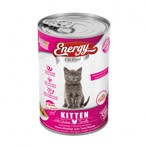 Energy 400 g Tavuklu Yavru Yaş Konserve Kedi Maması