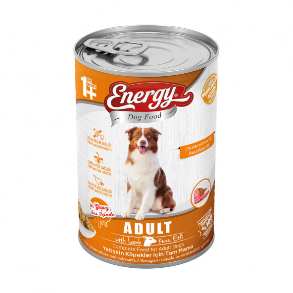 Energy 400 g Kuzu Etli Yetişkin Yaş Konserve Köpek Maması