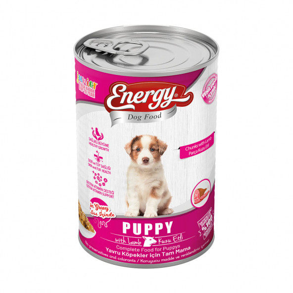 Energy 400 g Kuzu Etli Yavru Yaş Konserve Köpek Maması