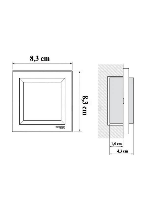 Schneider Asfora Antrasit Anahtar - Çerçeveli - 4