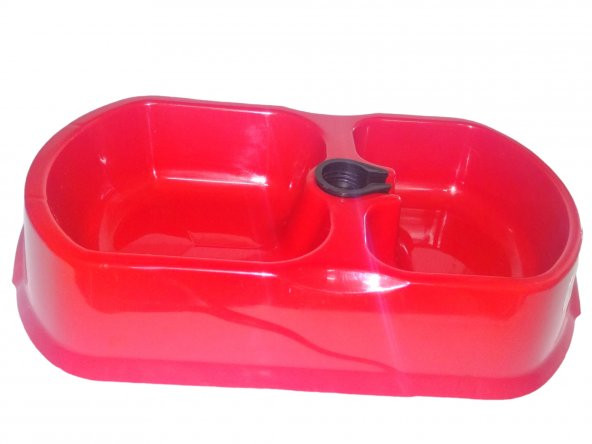 Kedi ve Köpek Için  Suluklu Mama Kabı  31 cm Kırmızı - 5