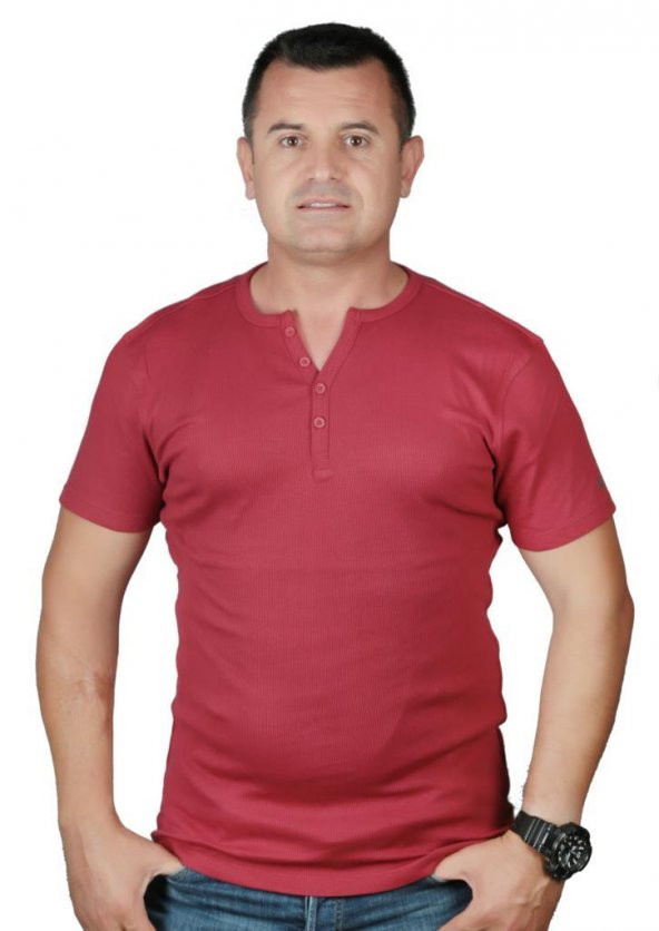 Loft Erkek Düğmeli Yaka Body Tshirt 021169