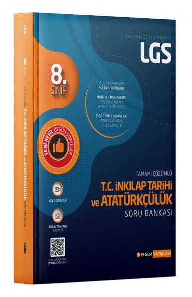 Pegem Akademi LGS İnkilap Tarihi ve Atatürkçülük Soru Bankası