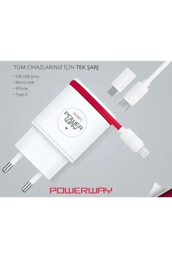 2.1 amper Type c Micro Usb Lightning Şarj Aleti