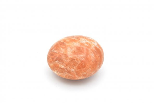 HAKİKİ TAMBURLU SABUN ŞEKLİNDE DOĞAL TURUNCU AY TAŞI KAYA PARÇASI 103 GR