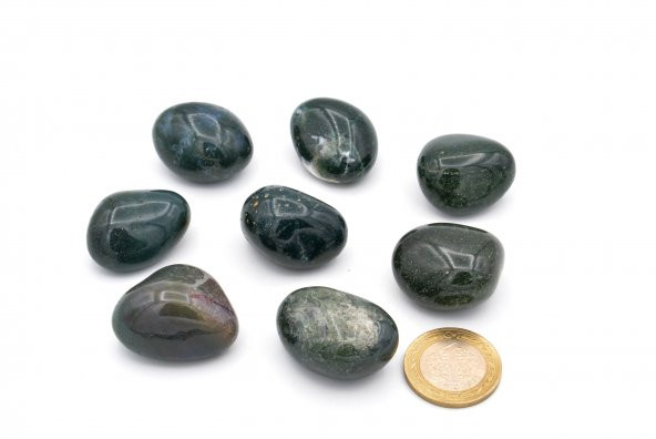 HAKİKİ TAMBURLU DOĞAL YOSUN AKİK TAŞI KAYA PARÇASI 1.KALİTE - 2