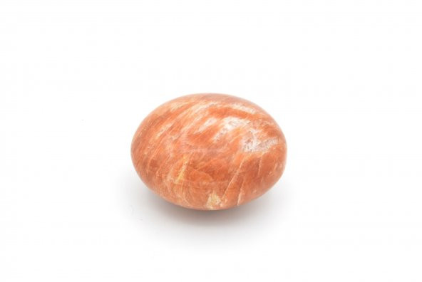 HAKİKİ TAMBURLU SABUN ŞEKLİNDE DOĞAL TURUNCU AY TAŞI KAYA PARÇASI 103 GR - 2