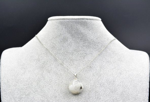 HAKİKİ DOĞAL AY TAŞI KOLYE UCU 1.KALİTE 006 - Resim 2