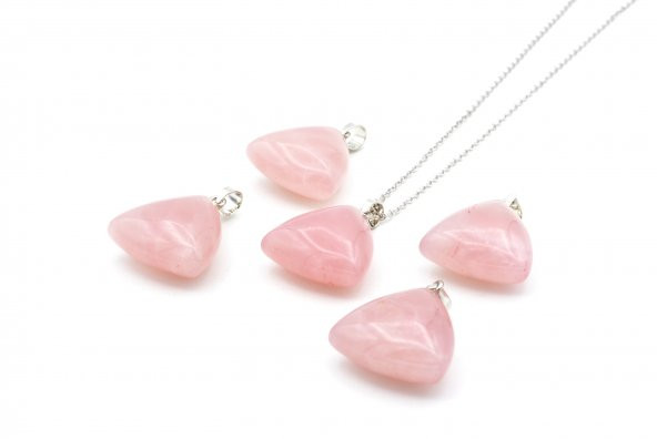 HAKİKİ DOĞAL PEMBE KUVARS KOLYE UCU 1.KALİTE 012 ürün görseli 1