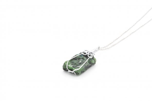 HAKİKİ DOĞAL ANYOLİT KOLYE UCU (RUBY ZOİSİT) DOĞAL TAŞ 004