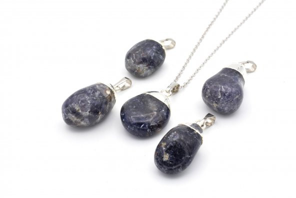 HAKİKİ DOĞAL İYOLİT TAŞI KOLYE UCU 1.KALİTE 002 ürün görseli 1