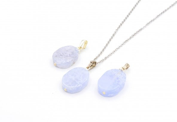 HAKİKİ DOĞAL KALSEDON KOLYE UCU 1.KALİTE 001 ürün görseli 1