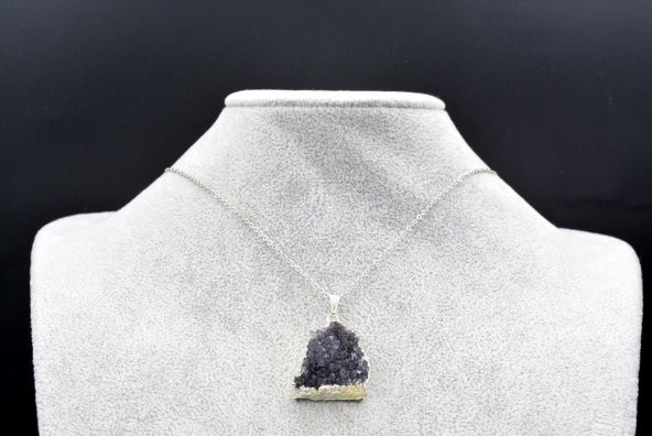 HAKİKİ DOĞAL DİŞLİ AMETİST KOLYE UCU 1.KALİTE 009 - Resim 2