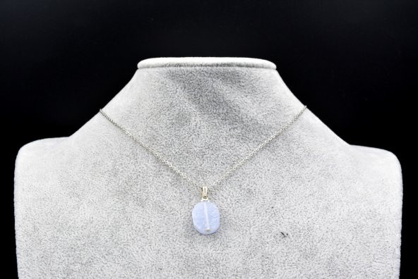 HAKİKİ DOĞAL KALSEDON KOLYE UCU 1.KALİTE 001 - Resim 2