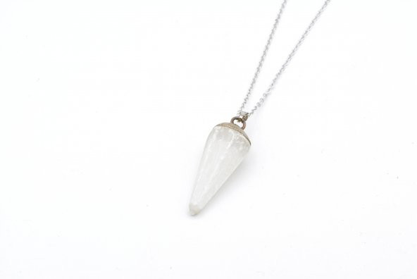 DOĞAL SELENİT TAŞI KOLYE UCU 1.KALİTE 017 ürün görseli 1