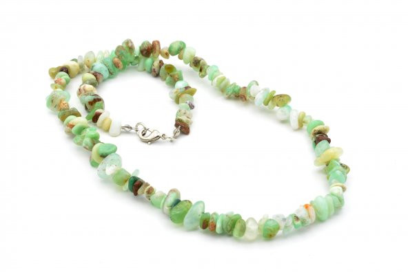 DOĞAL KIRIK TAŞ KRİZOPRAS TAŞI KOLYE 1.KALİTE DOĞAL TAŞ ürün görseli 1