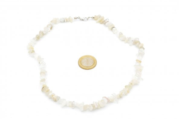 DOĞAL KIRIK TAŞ AY TAŞI KOLYE 1.KALİTE DOĞAL TAŞ - 3