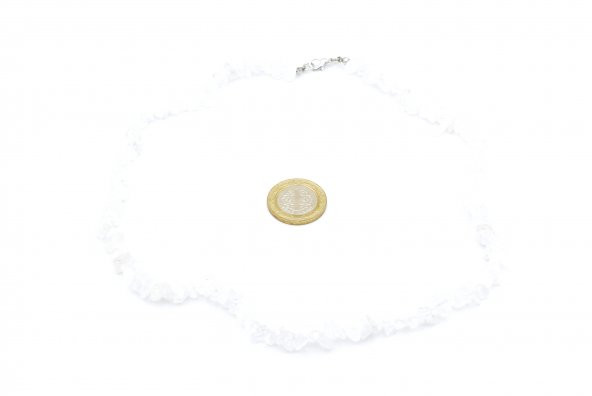 DOĞAL KIRIK TAŞ KRİSTAL KUVARS KOLYE 1.KALİTE DOĞAL TAŞ - 3