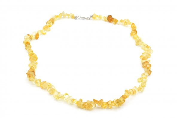 HAKİKİ DOĞAL KIRIK TAŞ SİTRİN TAŞI KOLYE 1.KALİTE - 2