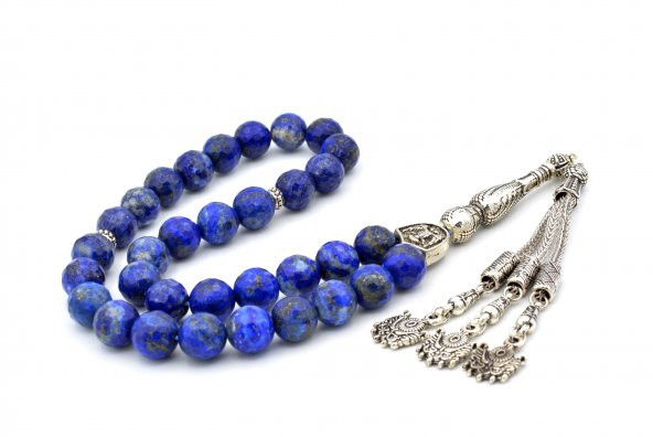 HAKİKİ DOĞAL FASET KESİM LAPİS LAZULİ TESBİH 1.KALİTE İRİ BOY - 2
