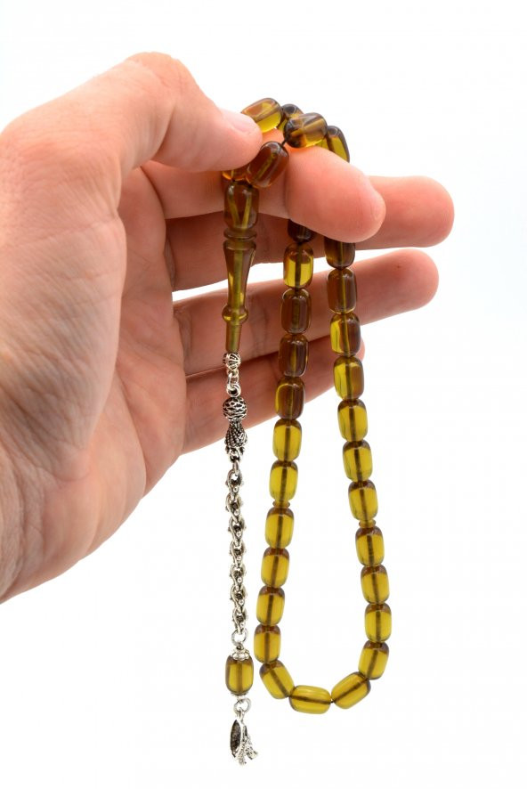 ARNAVUT KAMÇILI KAPSÜL KESİM ZEYTİNYAĞI RENGİ SIKMA KEHRİBAR TESBİH 004 - 4