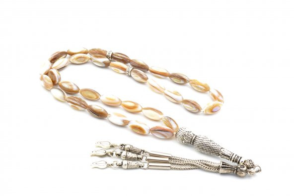 HAKİKİ ARPA KESİM DOĞAL KAHVERENGİ SEDEF TESBİH 1.KALİTE ürün görseli 1