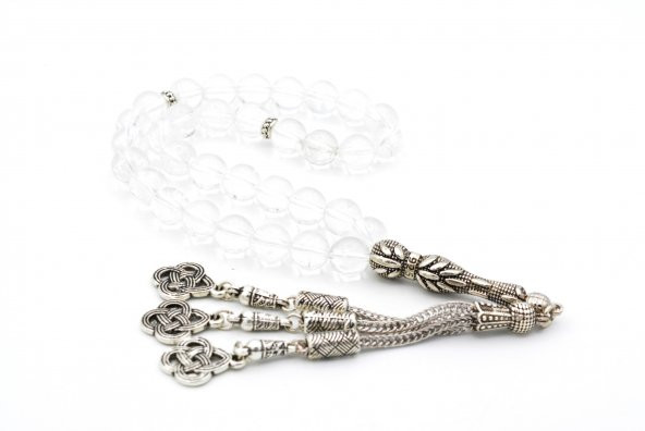 HAKİKİ DOĞAL KRİSTAL KUVARS TESBİH 1.KALİTE DOĞAL TAŞ 002