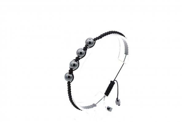 HAKİKİ MAKROME MODEL DOĞAL HEMATİT TAŞI BİLEKLİK 1. KALİTE 004 - Resim 2