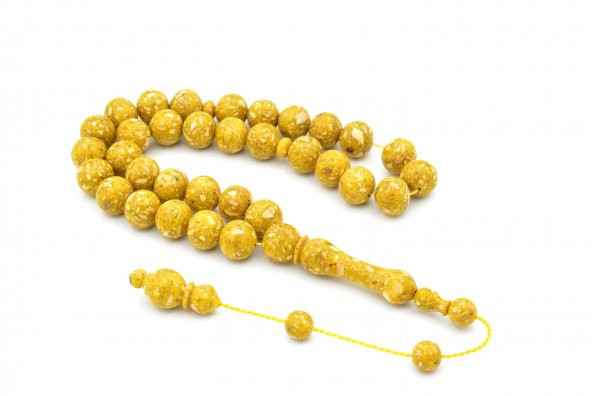 USTA İŞİ SİSTEMLİ KÜRE KESİM ZENCEFİL TESBİH İRİ BOY - 2