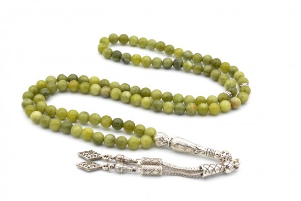 HAKİKİ DOĞAL 99 LUK OLİVİN ZEBERCET TAŞI TESBİH 1.KALİTE 002 ürün görseli 1