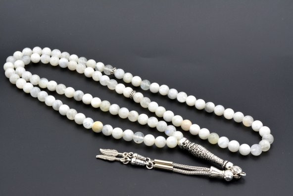 HAKİKİ DOĞAL 99 LUK AY TAŞI TESBİH 1.KALİTE DOĞAL TAŞ 002 - 2